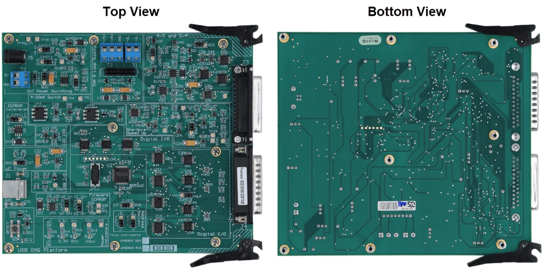Technische Zeichnung - Texas Instruments XTR108EVM-USB Evaluierungsmodul