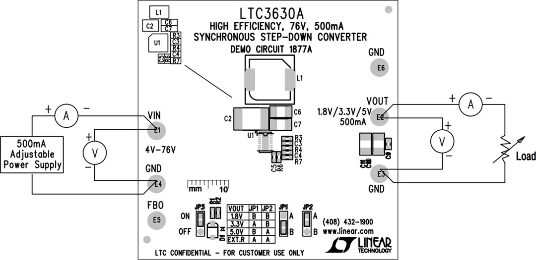 Technische Zeichnung - Analog Devices Inc. DC1877A Demonstrations-Leiterplatte