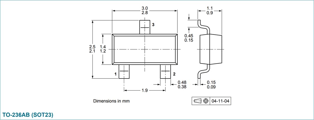 Technische Zeichnung - Nexperia NCR401T und NCR402T PNP-High-Side-LED-Treiber