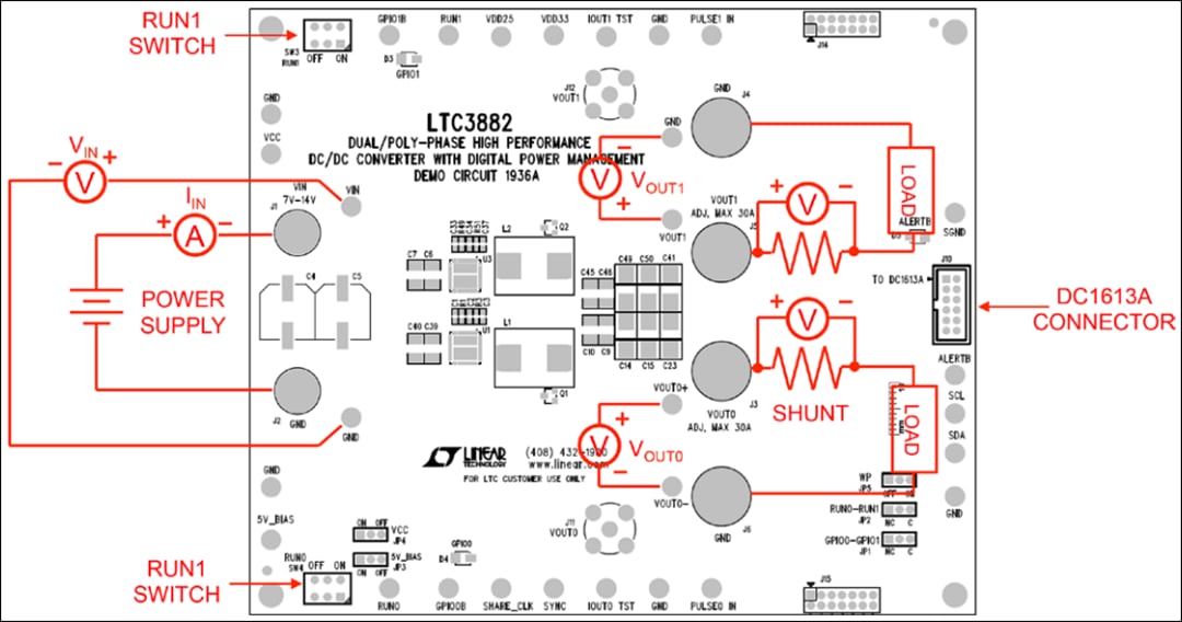 Technische Zeichnung - Analog Devices Inc. DC1936A Demonstrations-Leiterplatte