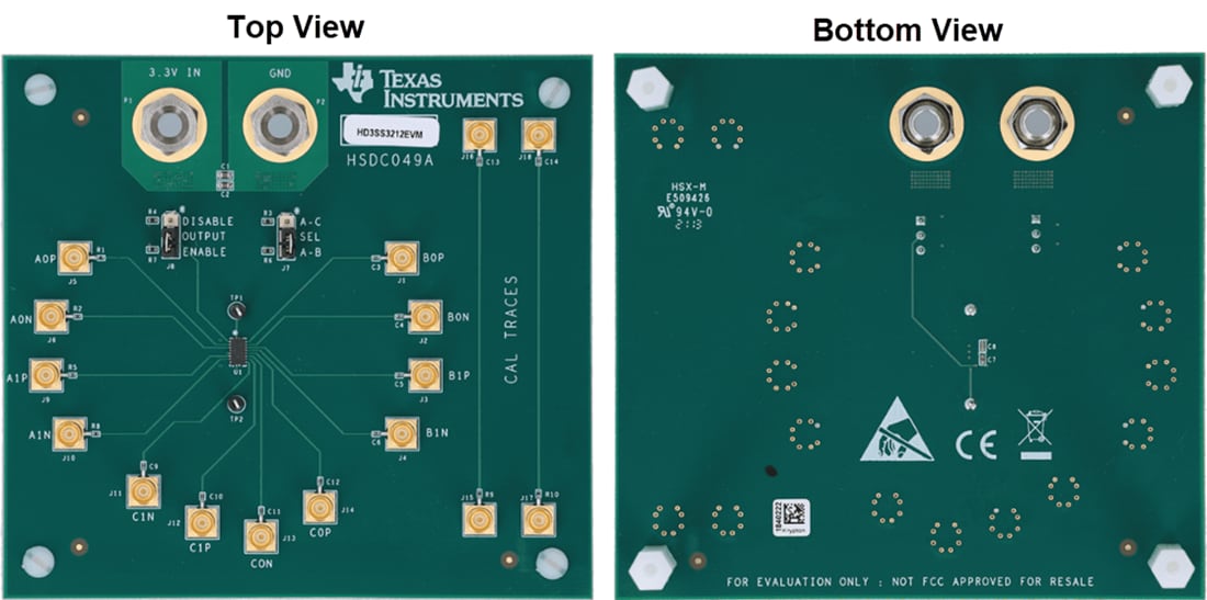 Technische Zeichnung - Texas Instruments HD3SS3212EVM Evaluierungsmodul (EVM)