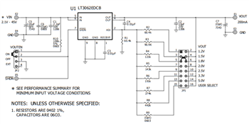 Schaltplan - Analog Devices Inc. LT306x Demonstrationsboards