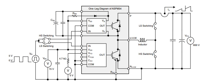 Applikations-Schaltungsdiagramm - onsemi NFVA25012NP2T Intelligentes Leistungsmodul