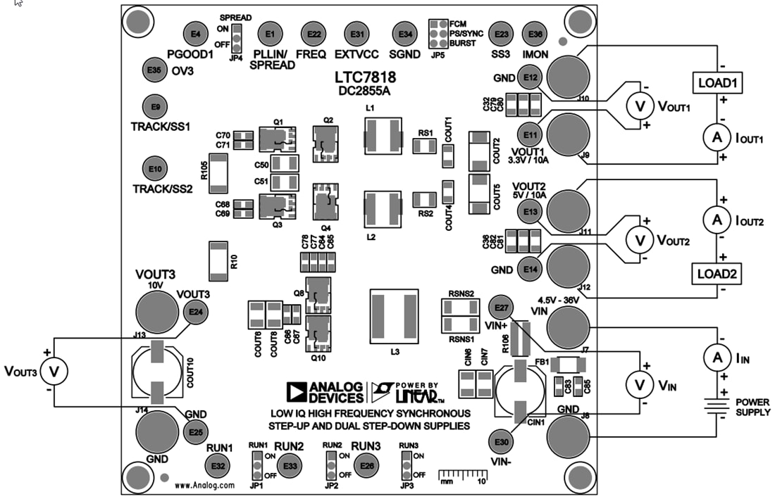 Tabelle - Analog Devices Inc. DC2855A Demonstrationsschaltung für LTC7818