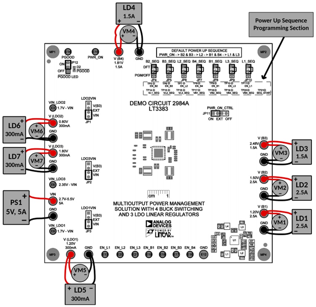 Tabelle - Analog Devices Inc. DC2984A Demonstrationsschaltung für LT3383