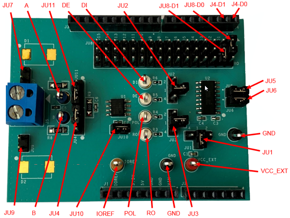 Technische Zeichnung - Analog Devices Inc. MAX33072ESHLD Abschirmungs-Evaluierungskit