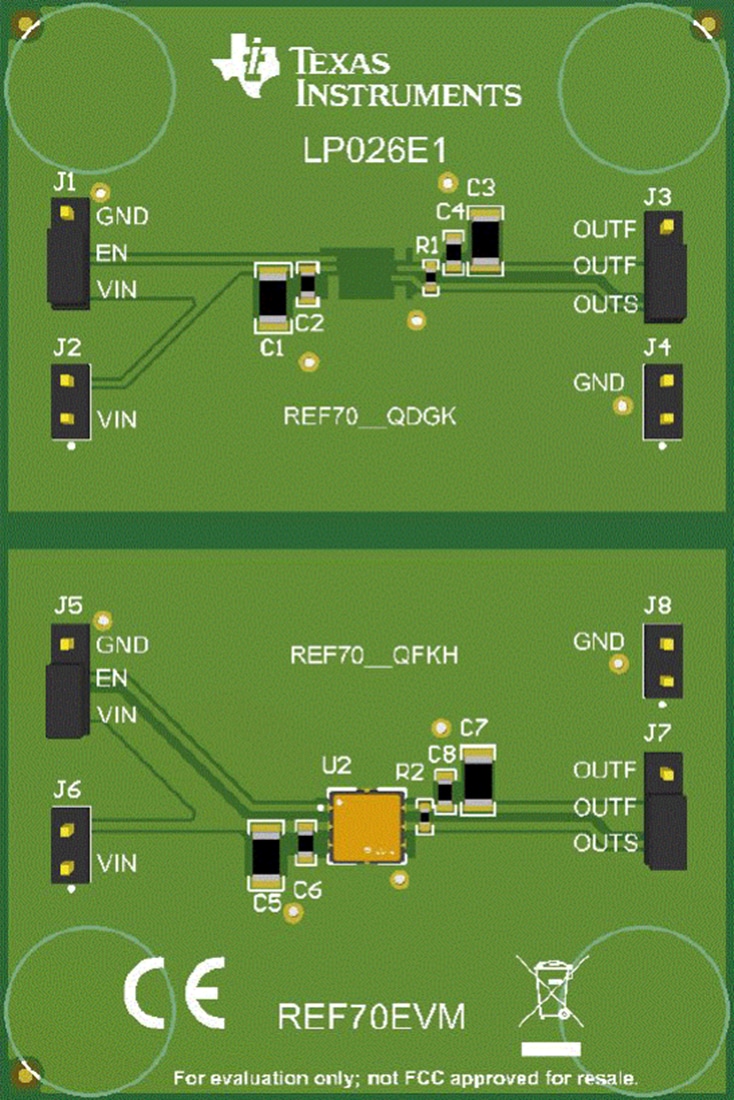 Tabelle - Texas Instruments REF70EVM Evaluierungsmodul (EVM)