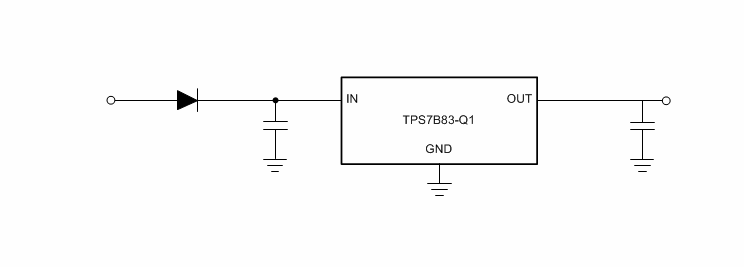 Schaltplan - Texas Instruments TPS7B83-Q1 Low-Dropout-Regler