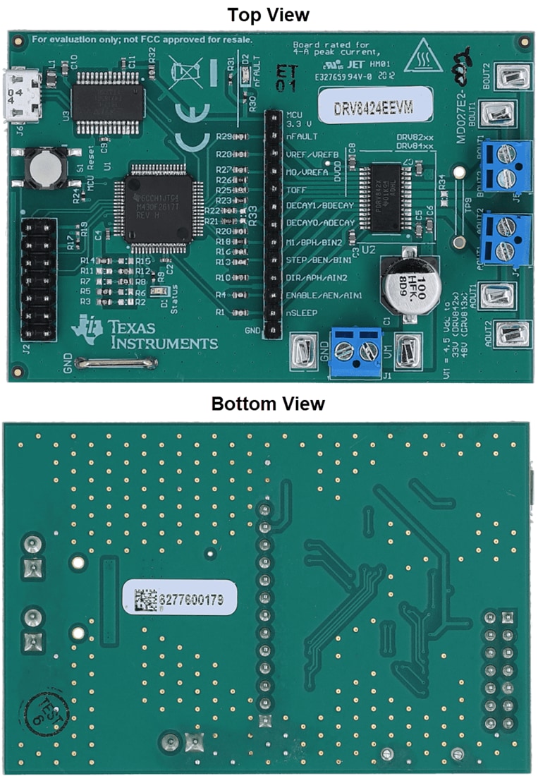 Technische Zeichnung - Texas Instruments DRV8424EEVM Treiber-Evaluierungsmodul (EVM)