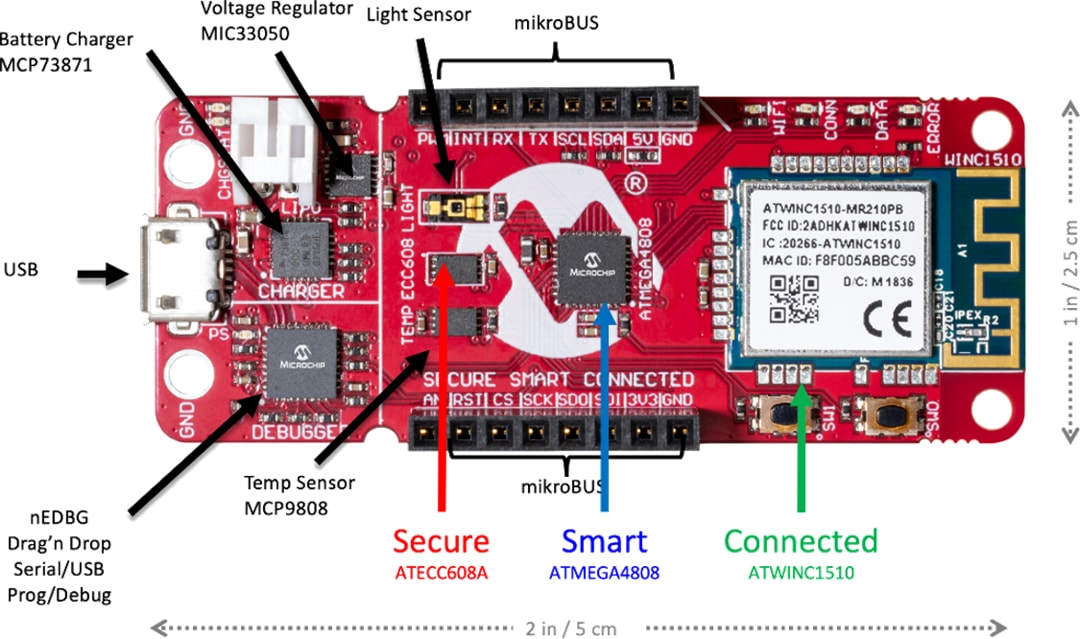 Microchip Technology AVR-IoT-WA-Development Board (EV15R70A)