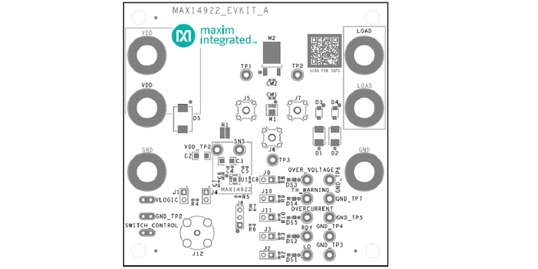 Technische Zeichnung - Analog Devices Inc. MAX14922 Evaluierungskit (MAX14922EVKIT)