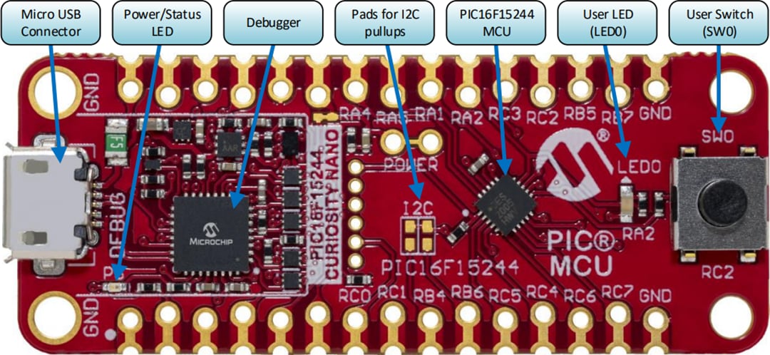 Microchip Technology PIC16F15244 Curiosity-Nano-Kit (EV09Z19A)