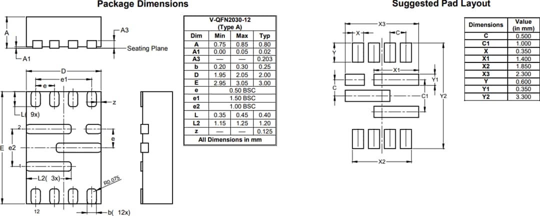 Technische Zeichnung - Diodes Incorporated AP62600 Synchroner Abwärtswandler