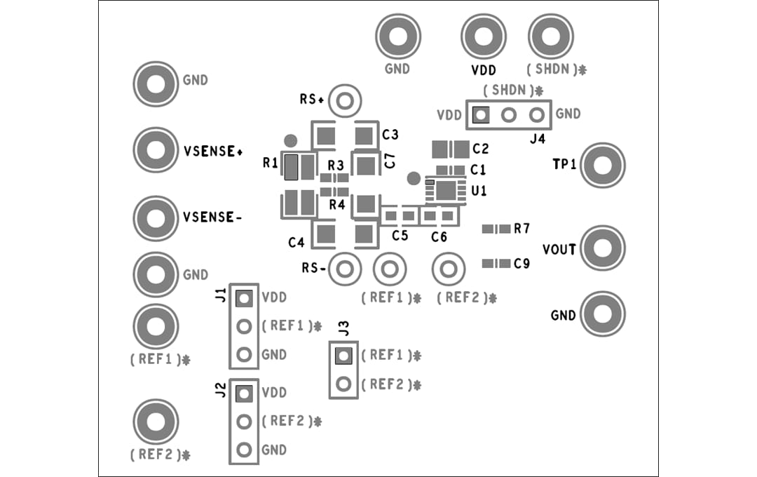 Technische Zeichnung - Analog Devices Inc. MAX49921 Evaluierungskit (MAX49921EVKIT)