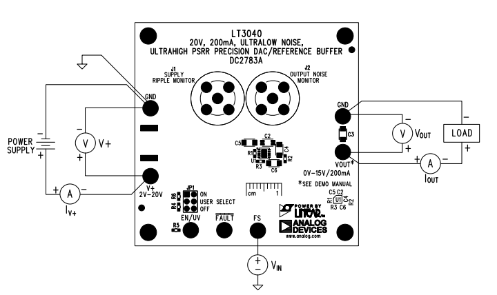 Blockdiagramm - Analog Devices Inc. LT3040 DC2783A-Demonstrationsboard