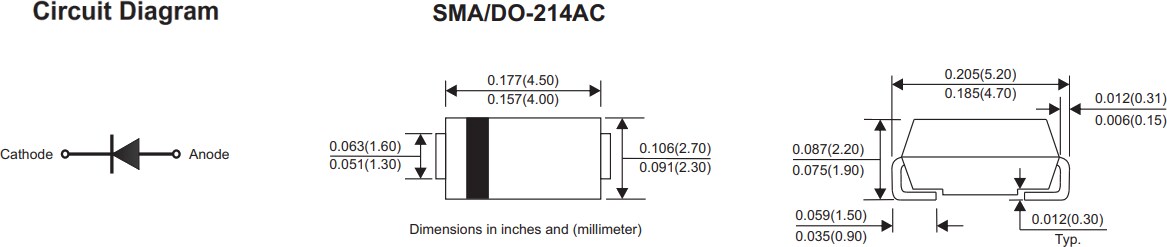 Comchip Technology RS1x-HF Fast Recovery Rectifiers