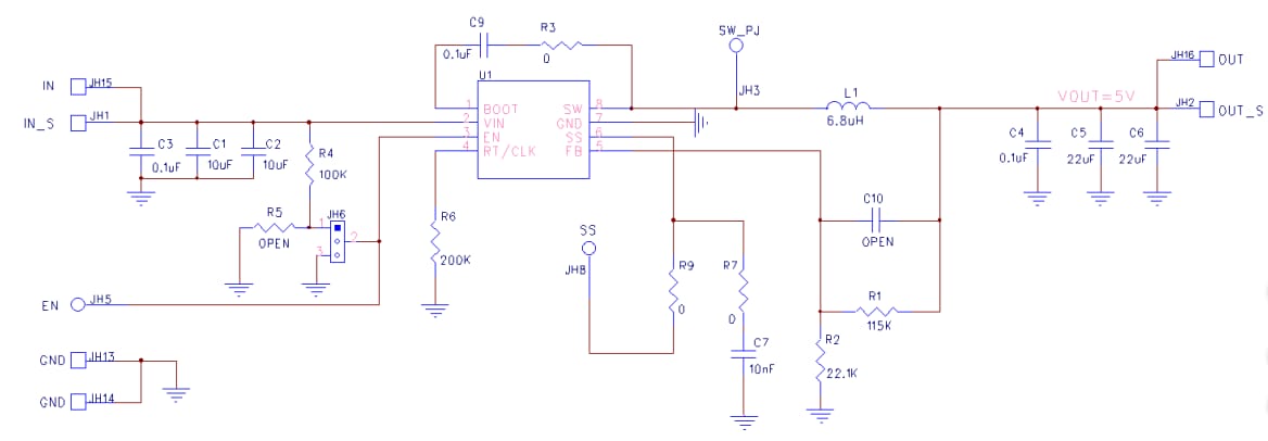 Schaltplan - Diodes Incorporated AP64352QSP-EVM Evaluierungsboard