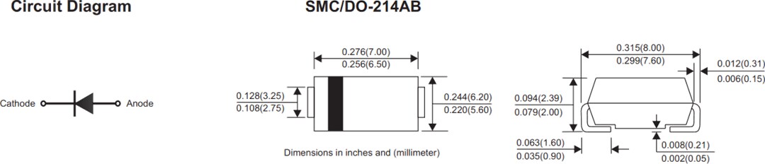 Comchip Technology RS5xC-HF Fast Recovery Rectifiers