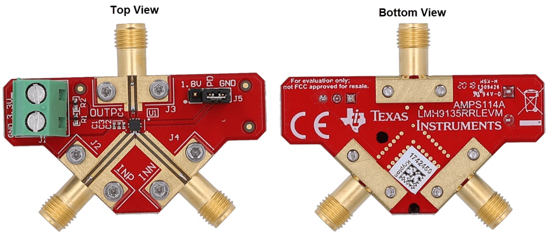 Technische Zeichnung - Texas Instruments LMH9135RRLEVM Verstärker-Evaluierungsmodul (EVM)