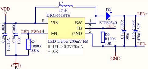 Application Circuit Diagram - DISPLAY VISIONS TFT028-23AI TFT Display Modules
