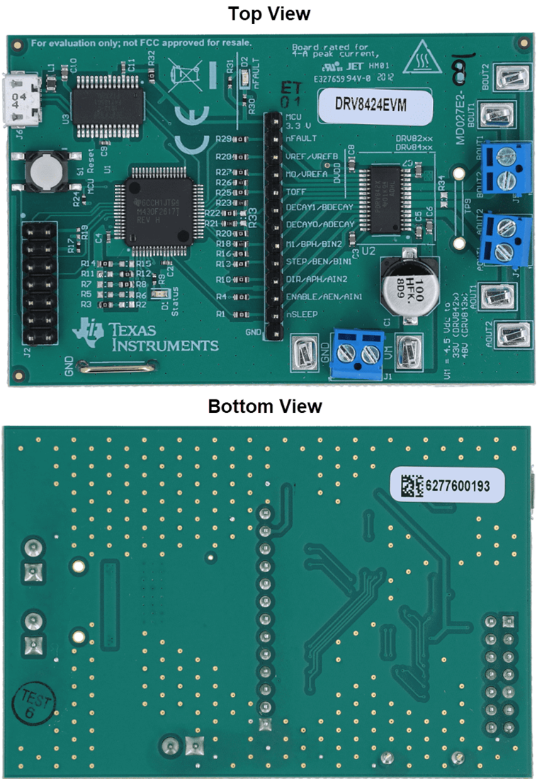 Technische Zeichnung - Texas Instruments DRV8424EVM Treiber-Evaluierungsmodul (EVM)