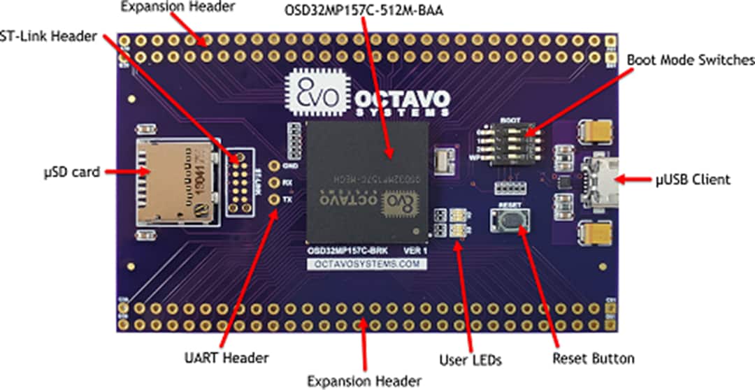 Octavo Systems OSD32MP1-BRK Prototyping-Plattform für OSD32MP15x