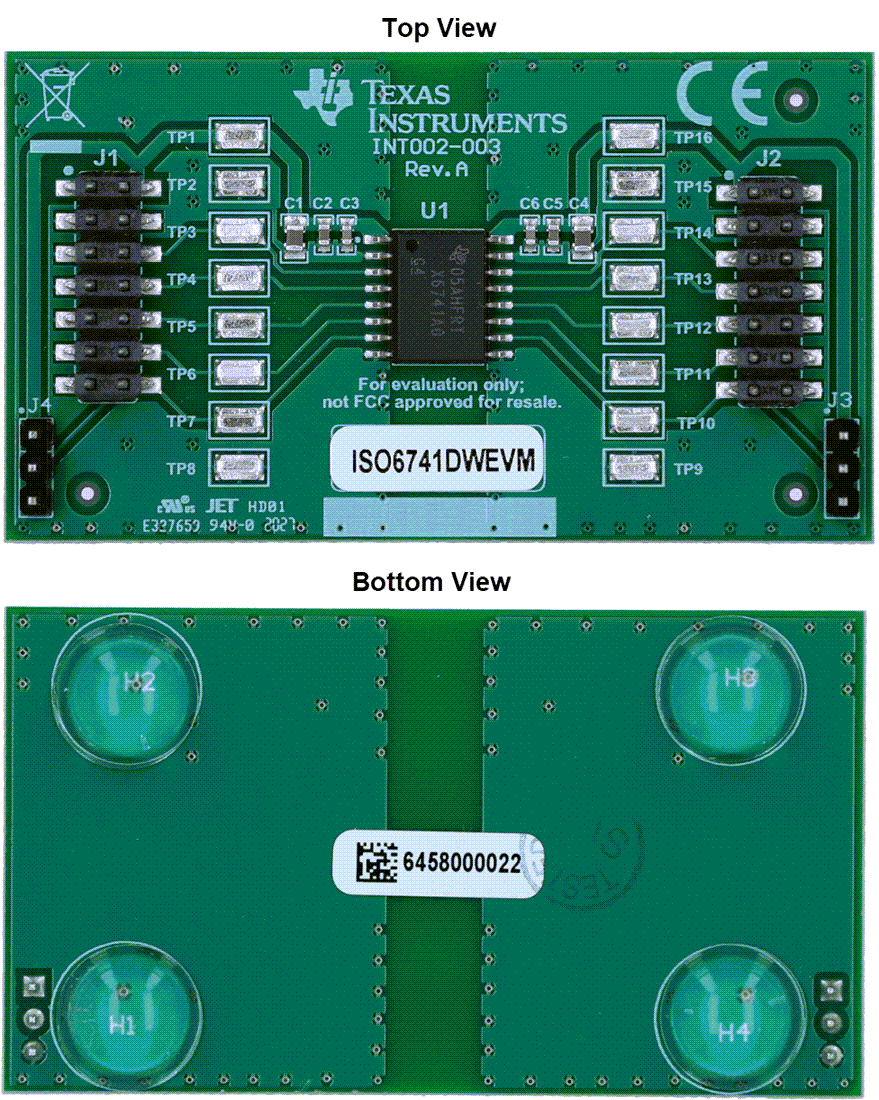 Technische Zeichnung - Texas Instruments ISO6741DWEVM Evaluierungsmodul