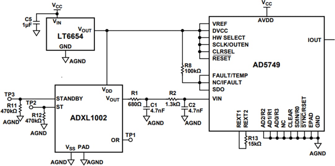 Applikations-Schaltungsdiagramm - Analog Devices Inc. CN0533 Schaltungs-Evaluierungsboard (EVAL-CN0533-EBZ)
