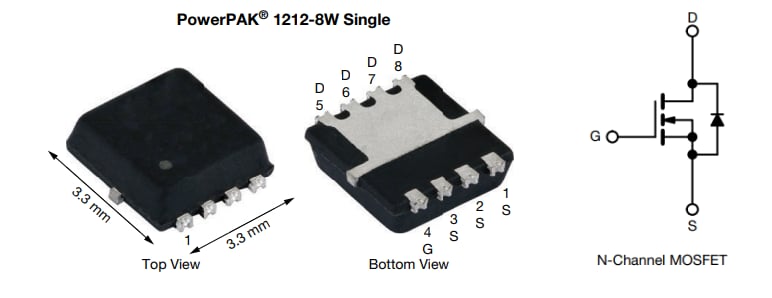 Vishay / Siliconix SQSA12CENW 100-V-Automotive-n-Kanal-MOSFET