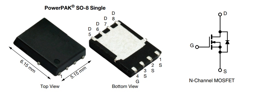 Applikations-Schaltungsdiagramm - Vishay / Siliconix SiR186LDP 60-V-n-Kanal-(D-S)-MOSFETs