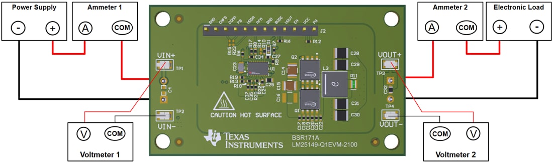 Technische Zeichnung - Texas Instruments LM25149-Q1EVM-2100 Controller-Evaluierungsmodul