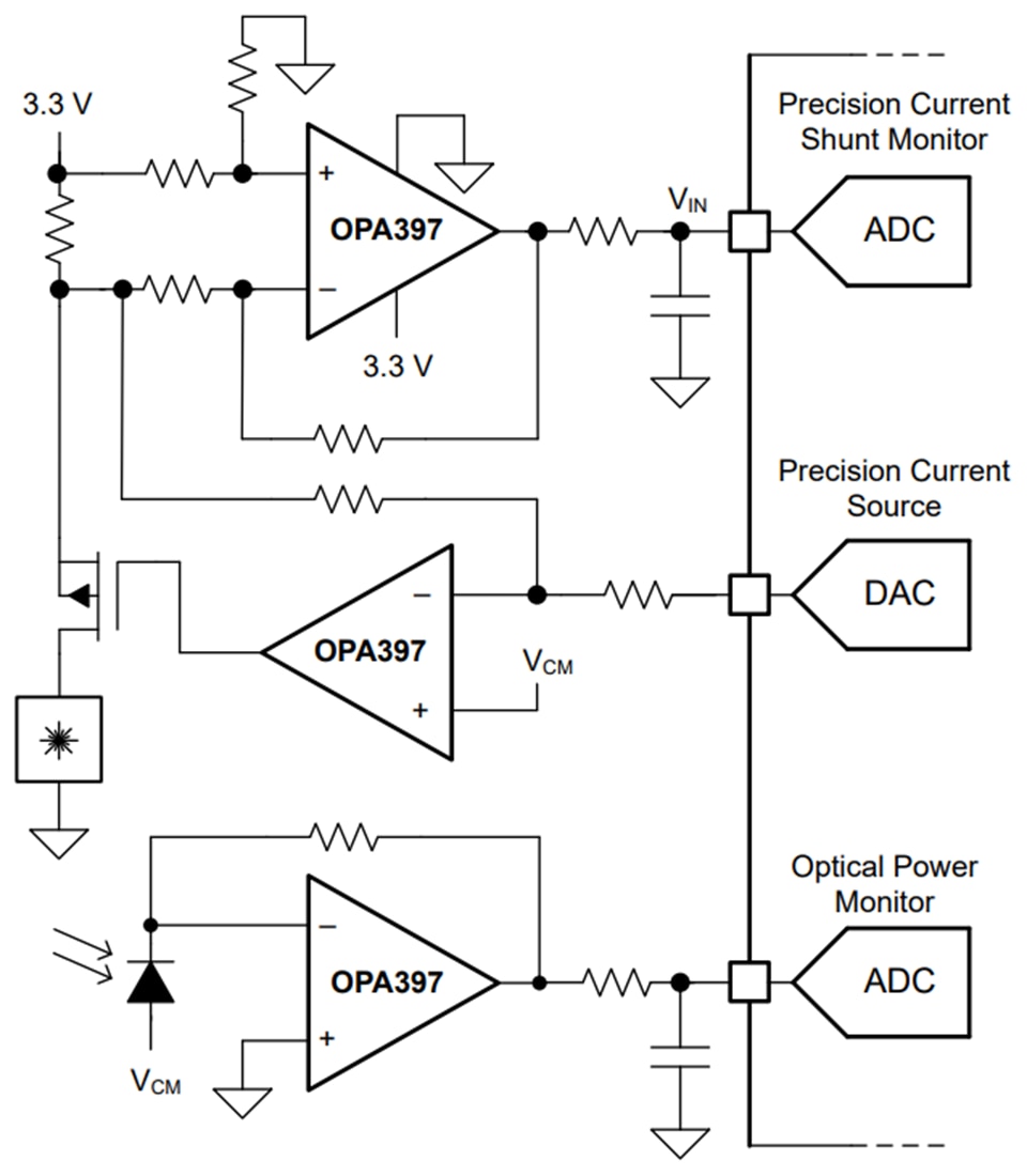 Applikations-Schaltungsdiagramm - Texas Instruments OPAx397 E-trim™-Operationsverstärker