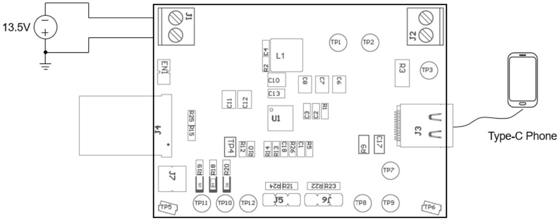 Technische Zeichnung - Texas Instruments TPS2583xAQ1EVM-147 Controller-Evaluierungsmodul