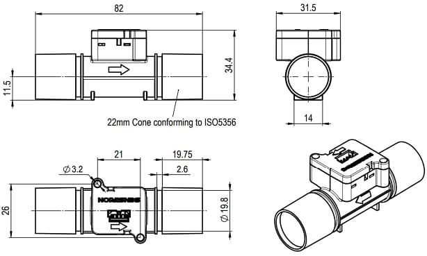 Sensirion SFM3003 Digitale Massenflussmesser 