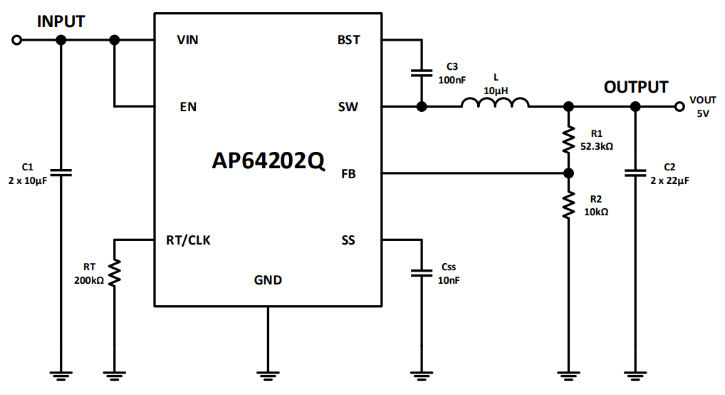 Diodes Incorporated AP64202Q Synchroner Abwärtswandler