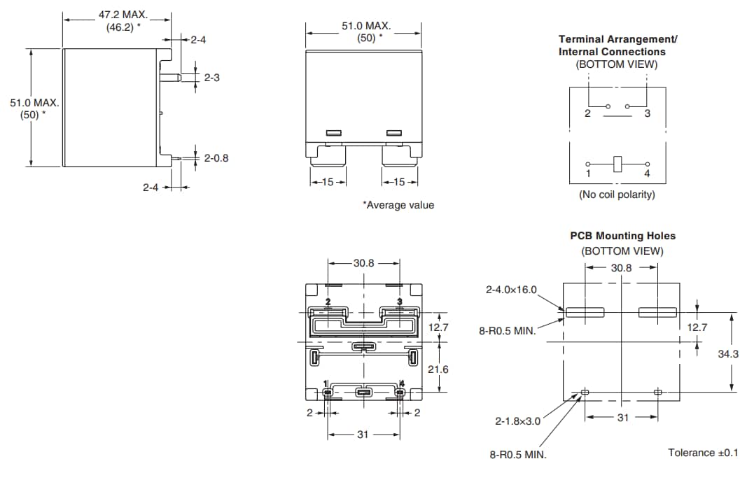 Omron Electronics G9KA PCB-Leistungsrelais