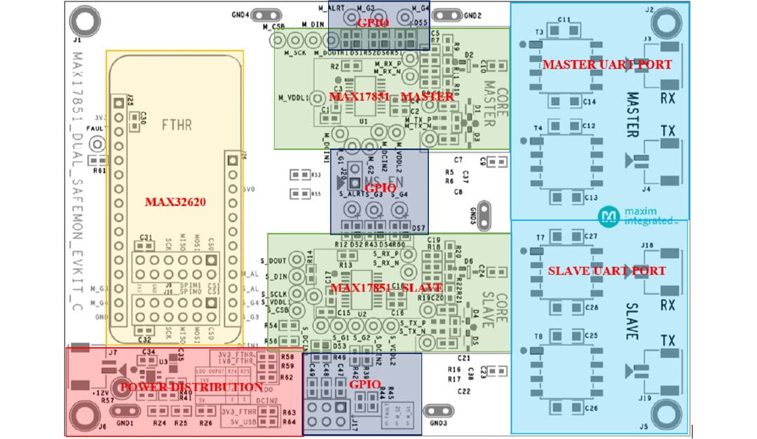 Technische Zeichnung - Analog Devices / Maxim Integrated MAX17851EVKIT Evaluierungskit