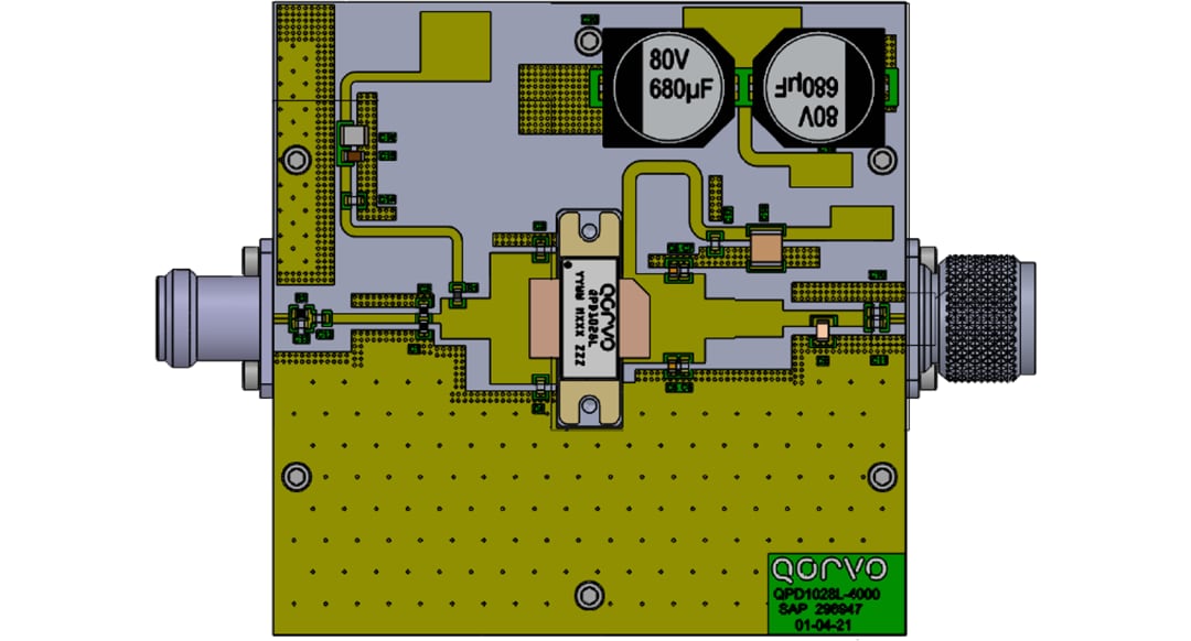 Qorvo QPD1028 und QPD1028L Evaluierungsboards