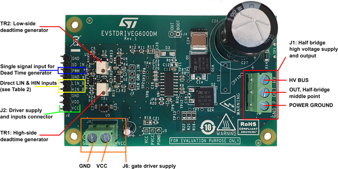 STMicroelectronics EVSTDRIVEG600DM Demonstrationsboard
