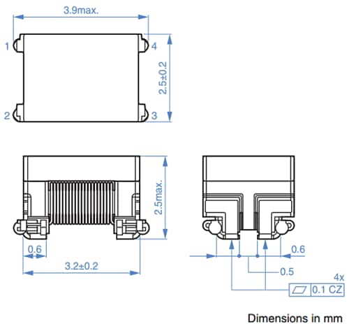 TDK ACT32P Gleichtaktfilter