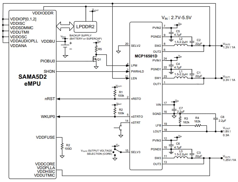 Microchip Technology MCP16501 Kosten- und größenoptimierter PMIC