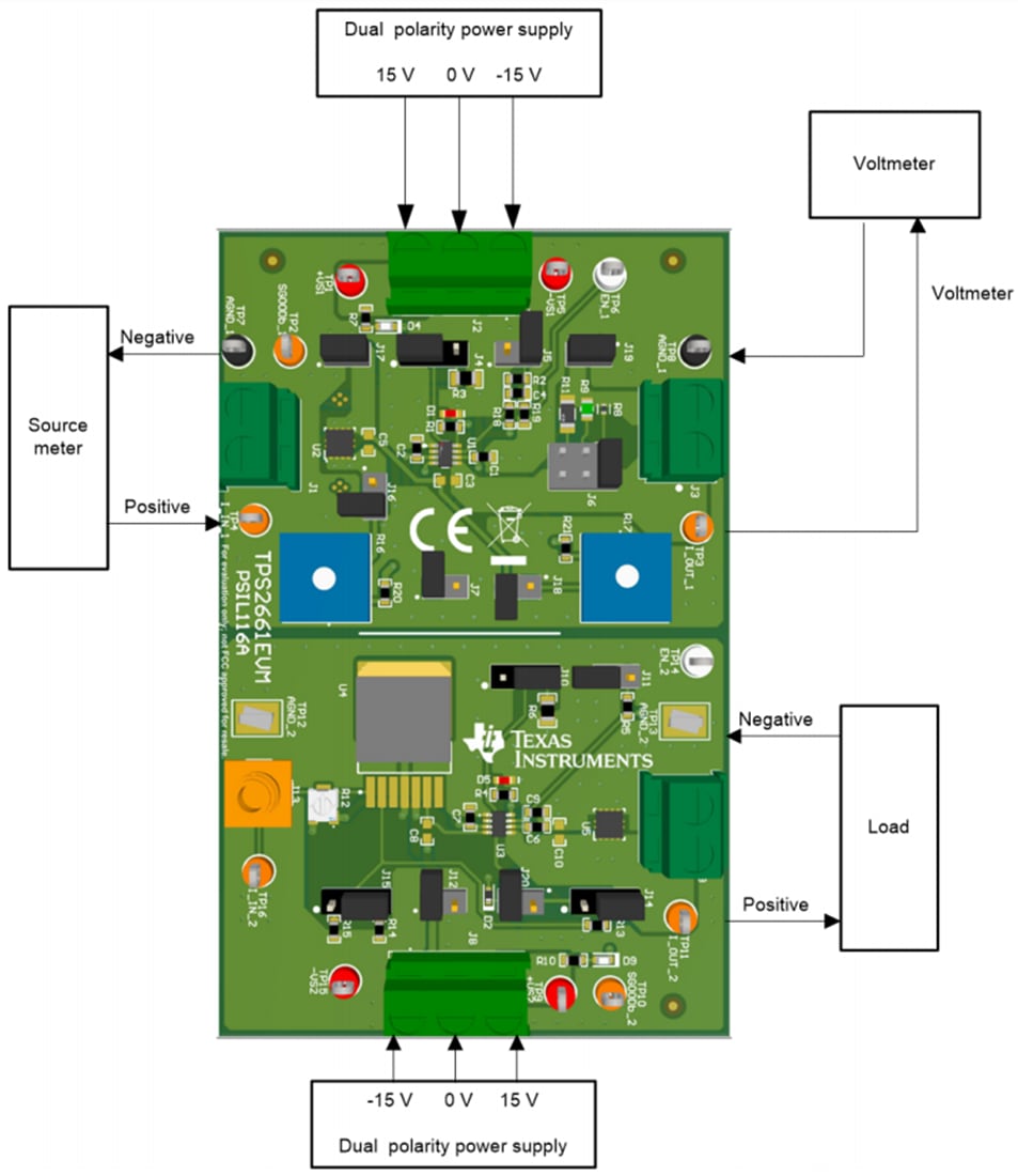 Technische Zeichnung - Texas Instruments TPS2661EVM Stromschleifenschutz-EVM