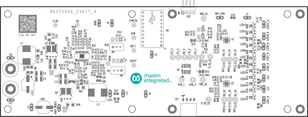 Technische Zeichnung - Analog Devices / Maxim Integrated MAX25606EVSYS Evaluierungssystem