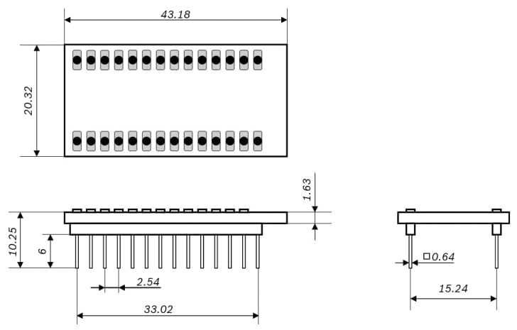 Technische Zeichnung - Bosch BMP390 Shuttle-Board
