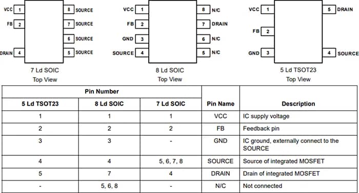 Renesas Electronics RAA2230xx Nicht-isolierte AC/DC-Abwärtsregler mit 700 V 