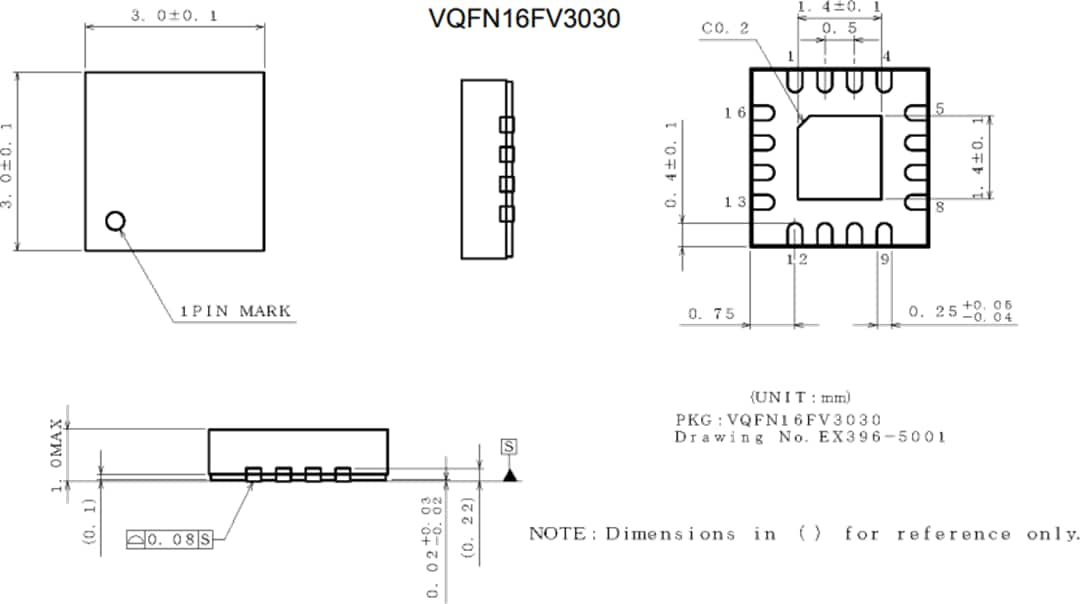 Technische Zeichnung - ROHM Semiconductor Automotive-DC/DC-Abwärtswandler der BD9S-Baureihe