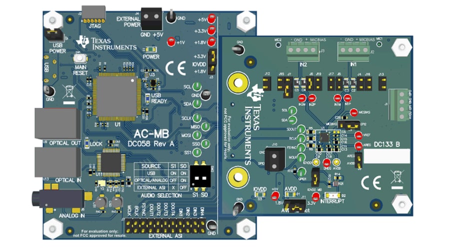Texas Instruments ADCx120Q1EVM-PDK und PCMD3140Q1EVM-PDK Evaluierungsmodule