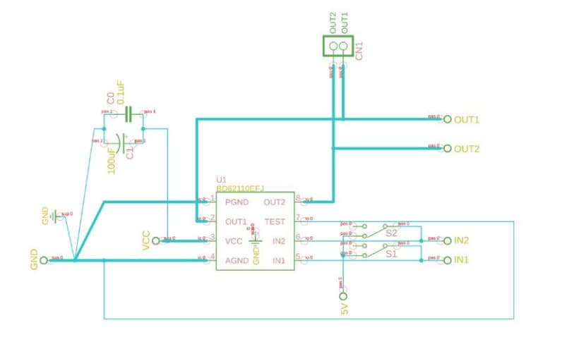 Schaltplan - ROHM Semiconductor BD621x0AEFJ Evaluierungsboards