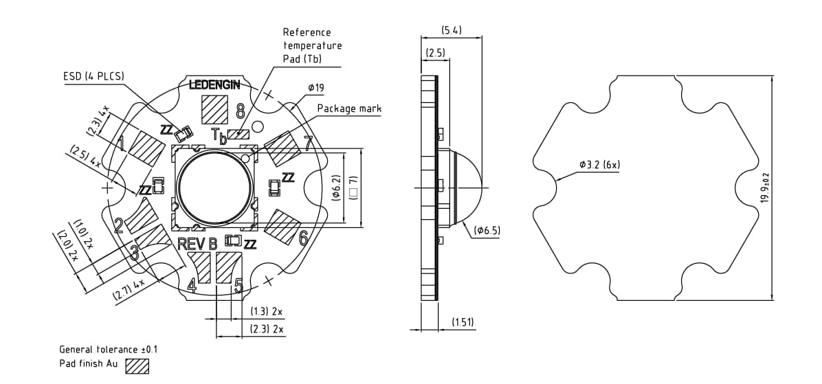 ams OSRAM LED ENGIN LuxiGen LZ4-V0UBH0 LZ4-Emitter