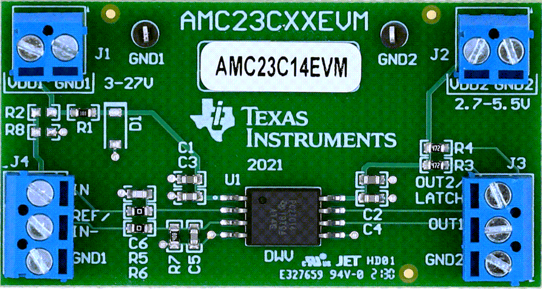 Technische Zeichnung - Texas Instruments AMC23CxxEVM Komparator-Evaluierungsmodule